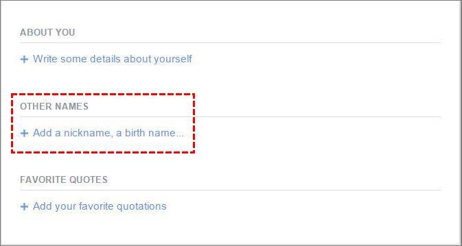 How to Add Another Name to Your Facebook Account  - 78