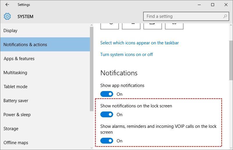 How to Customize Notifications & actions in Windows 10?