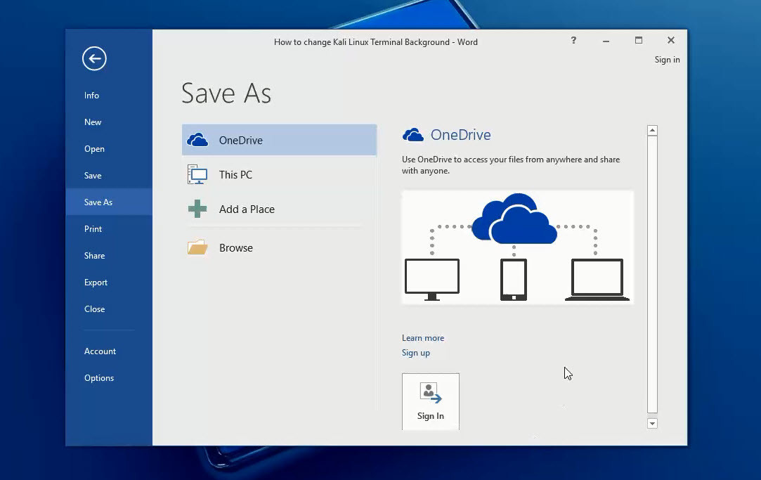 save-word-2016-document-on-onedrive-wikigain