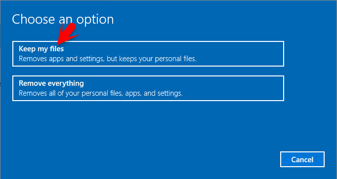 Reset Windows 10 PC without Losing Personal Files - 27