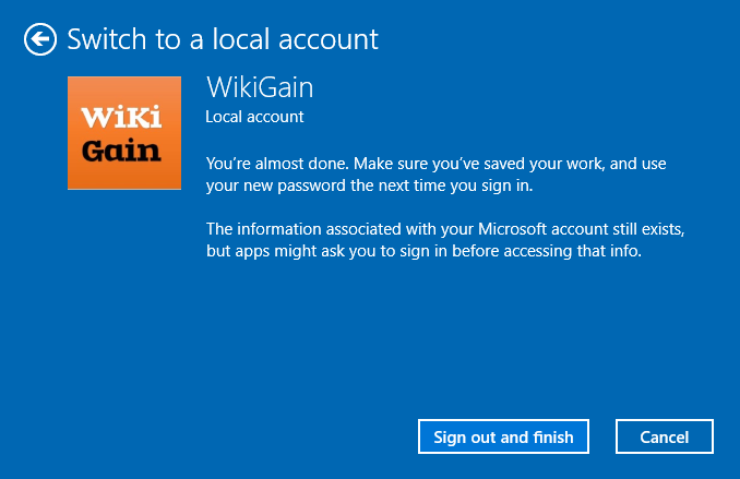 sign out of microsoft account