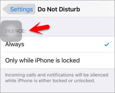 Setup Do not Disturb and Configure on iOS Devices - 17