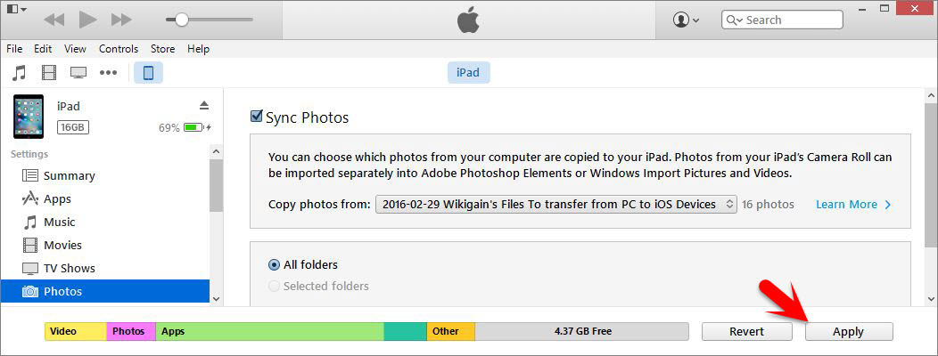 How to Transfer photos from PC to iOS Devices  - 60