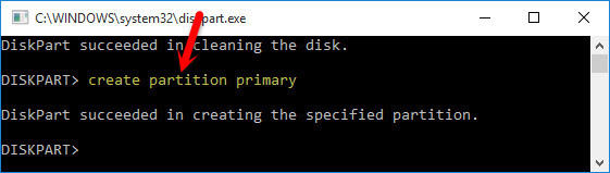 Create Partition Primary