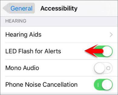 How to Enable LED Flash for alerts on iOS Devices  - 93