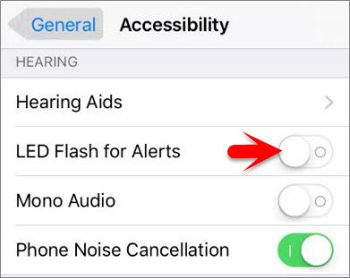 How to Enable LED Flash for alerts on iOS Devices  - 91