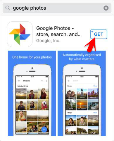 google photos backup on iphone