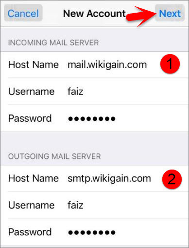 How to Add Self Hosted Email Account on iOS Devices  - 46