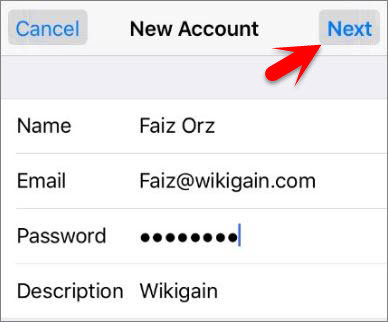 How to Add Self Hosted Email Account on iOS Devices  - 73