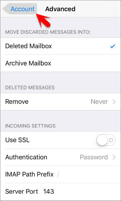 How to Add Self Hosted Email Account on iOS Devices  - 40