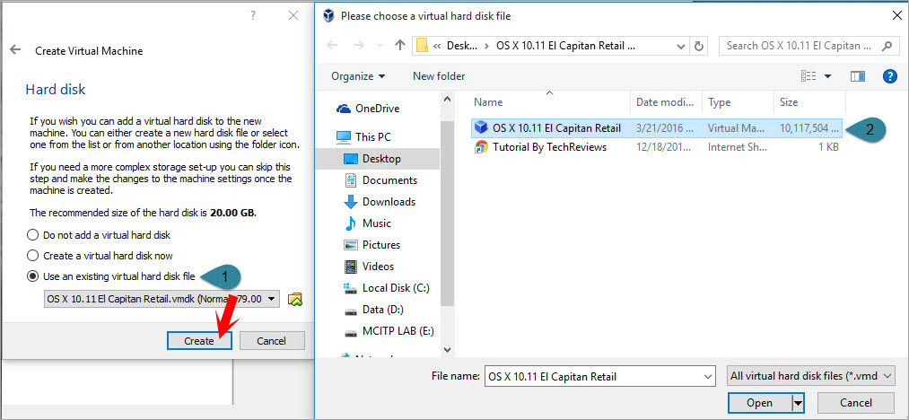 how to install os x el capitan in virtualbox