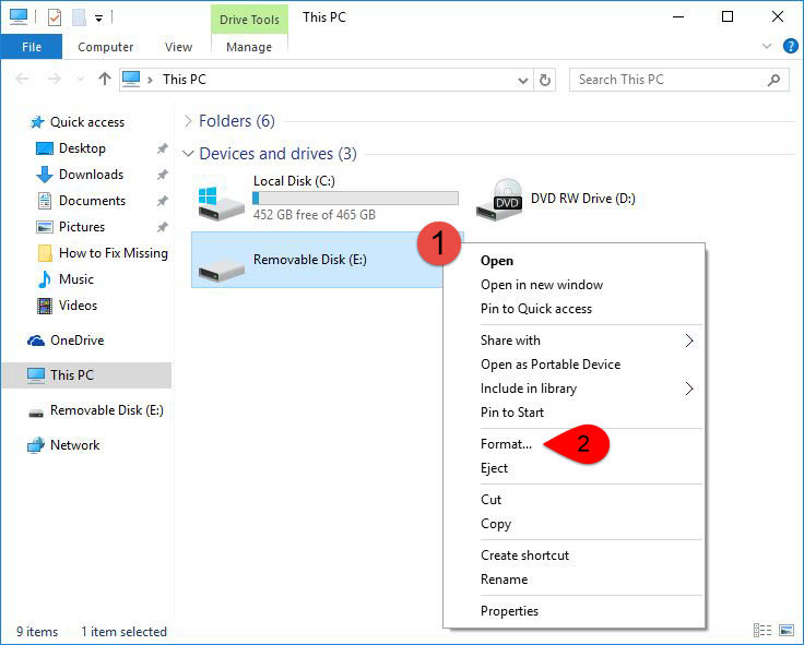 How to Fix restore Missing Memory of Flash Drive or HDD  - 12