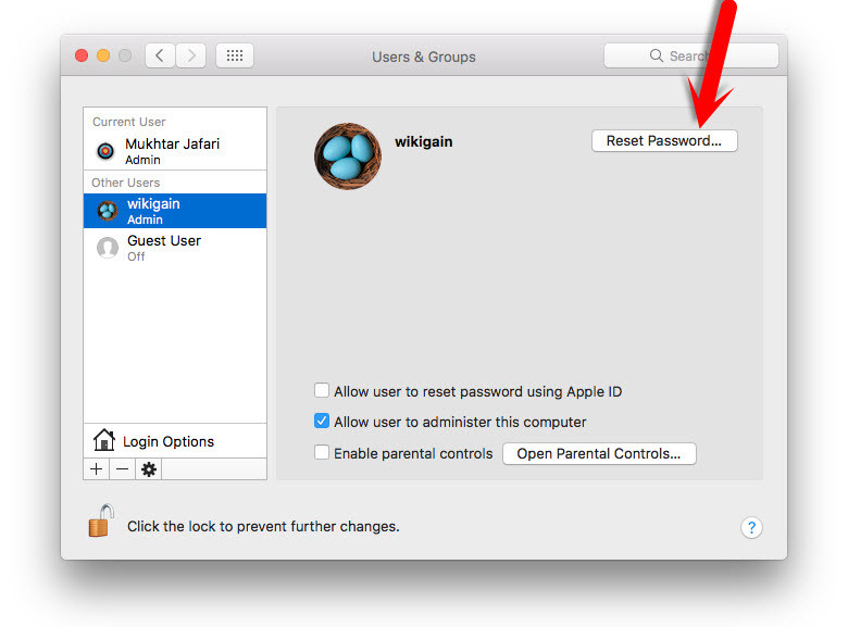 reset mac password terminal sierra