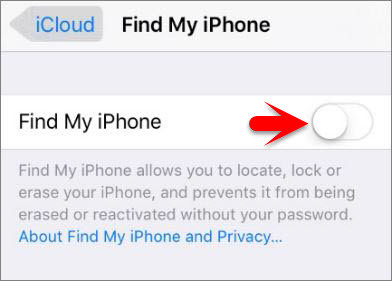 Enable Find My Iphone