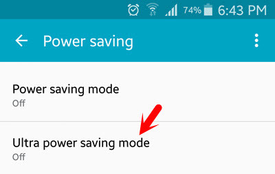 Ultra Power Saving Mode1