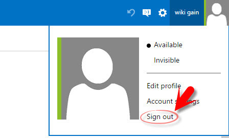 Sign Out From Outlook