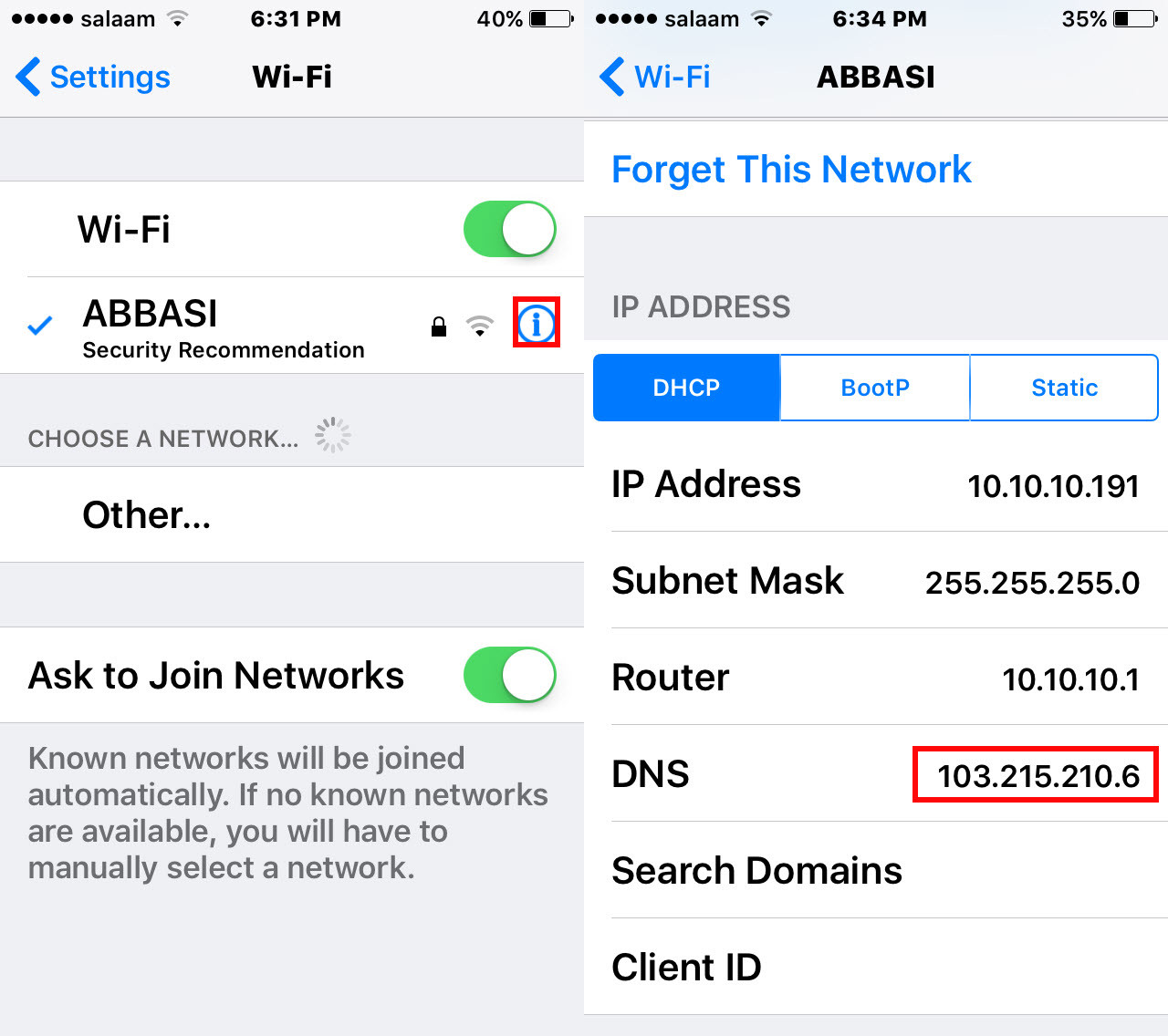 Change Dns Setting