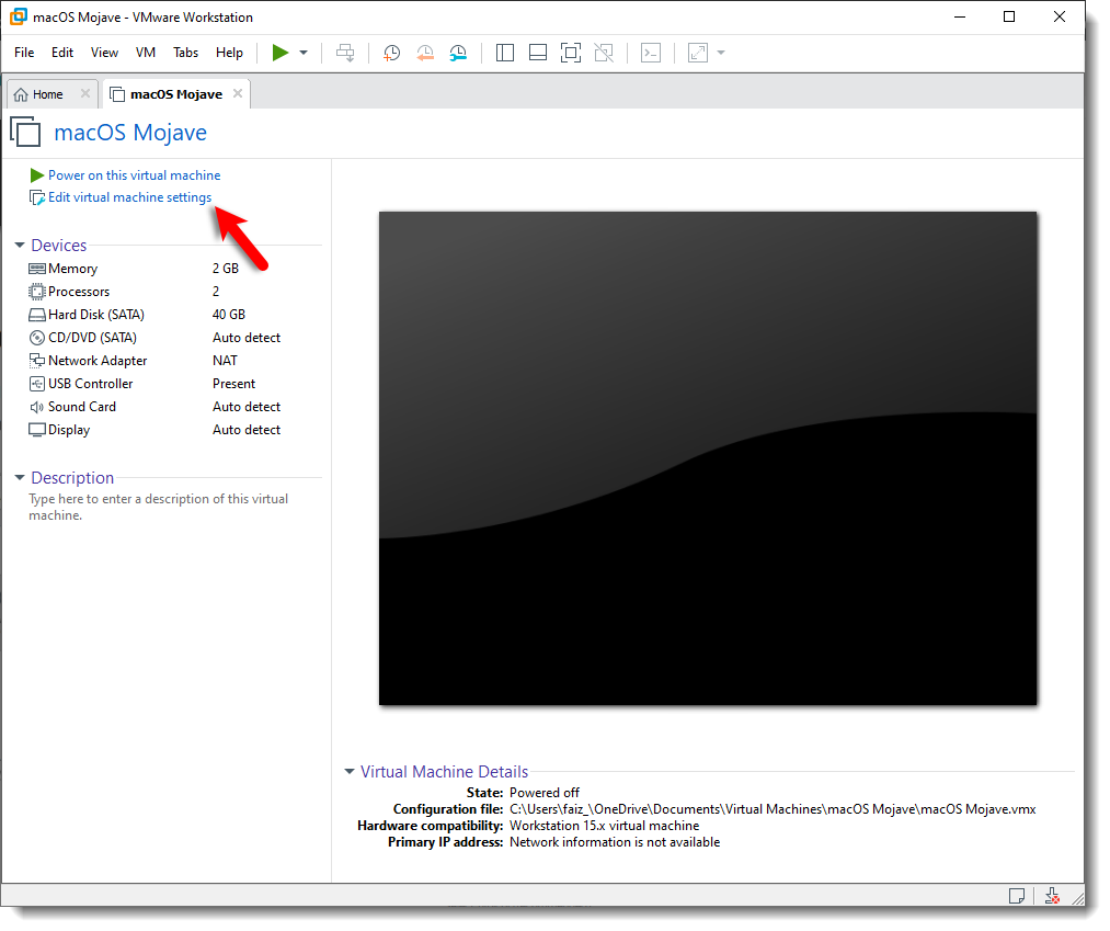 Edit Macos Mojave Vm Settings