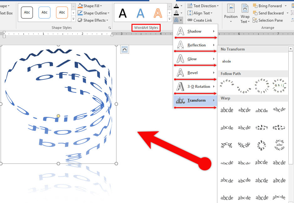 Insérer Wordart Et Ajouter Une Lettrine Dans Microsoft Word 2016