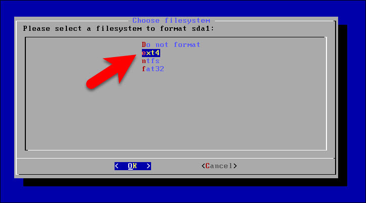 16 File System Format Type