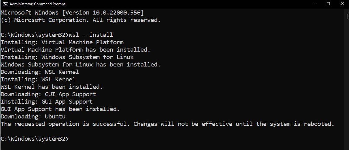 1 Ubuntu Successfully Installed On Windows 11