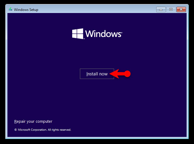 Install Now Windows 11