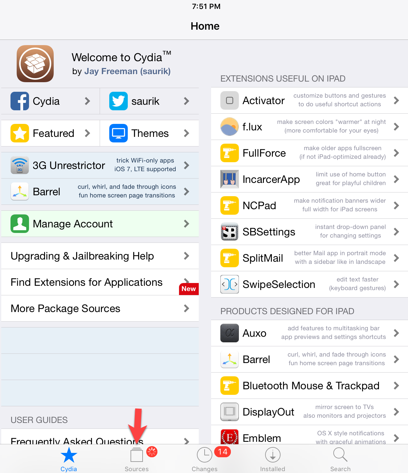 Dépôt Cydia