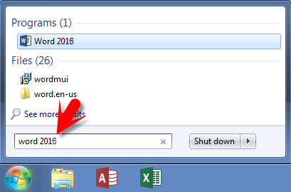 How To Open Word On Windows 7