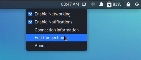 Edit Network Connection In Kali