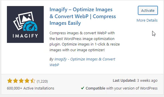 Install Imagify Plugin On Your Wordpress Website