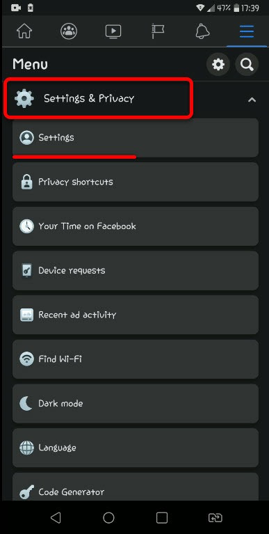 Settings And Privacy 3