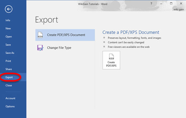 open office writer export as word