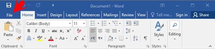 working-with-file-tab-in-word-2016-part-1-wikigain