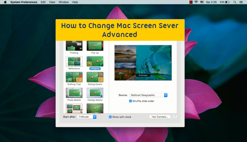 mac screen saver options location