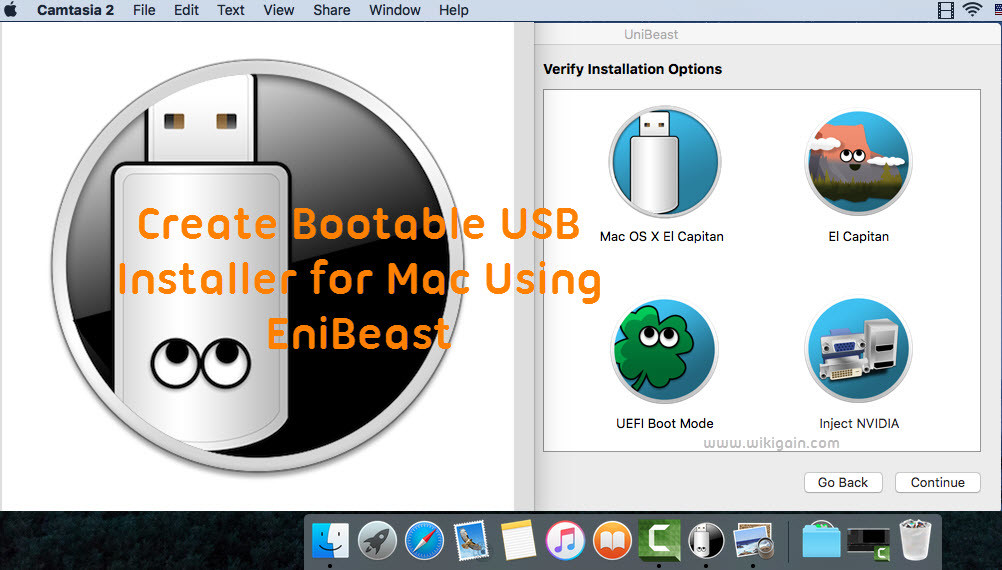 make a bootable usb el capitan for a mac with a pc