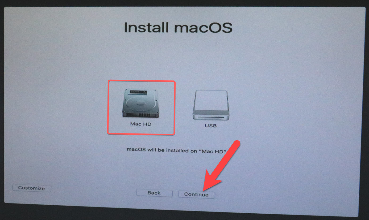 erase process has failed mac