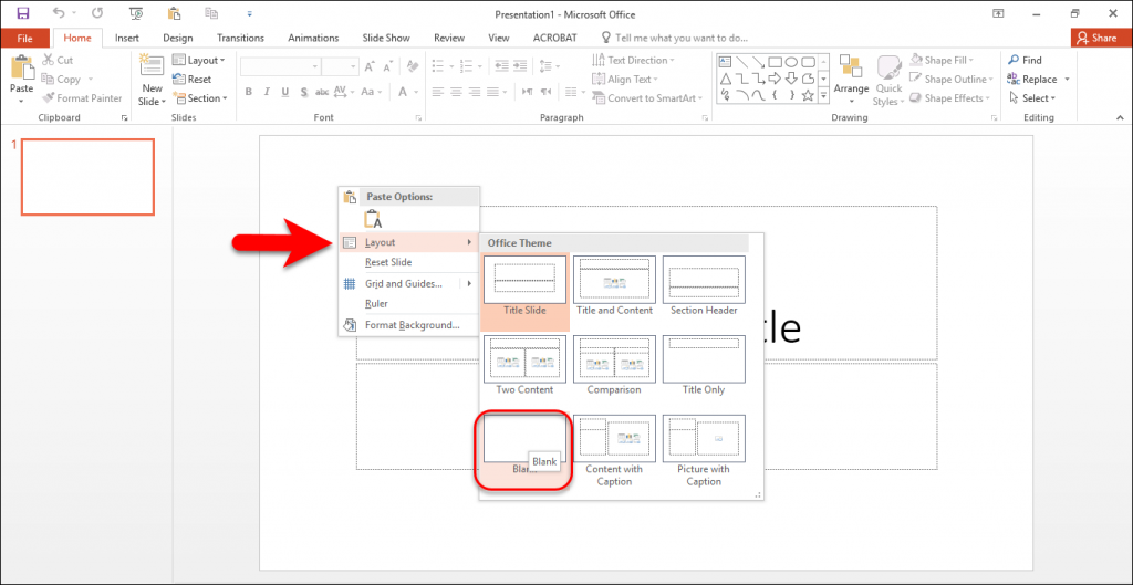 How to Create a Slide with Custom Shapes on PowerPoint 2016?