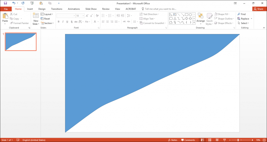 How to create a slide with custom shapes in PowerPoint?