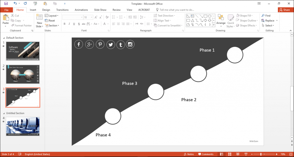 How to create a slide with custom shapes in PowerPoint?