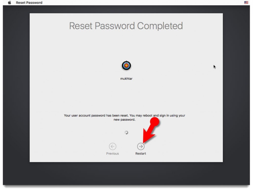 Reset admin password mac