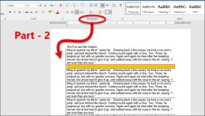 how to first line indent in word 2016