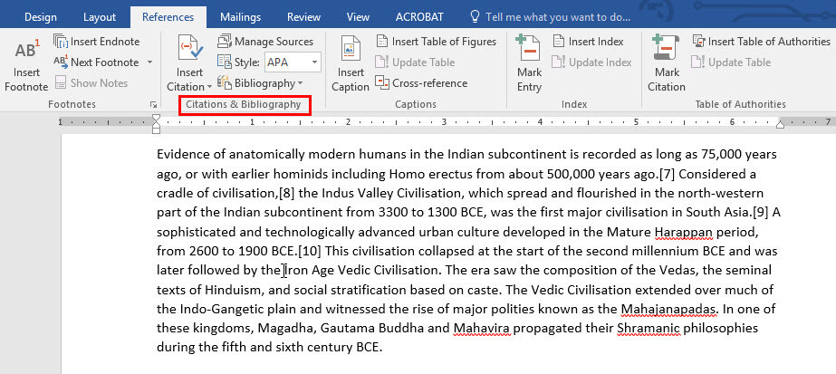 Create Citations-Bibliography In Microsoft Word 2016 - Wikigain