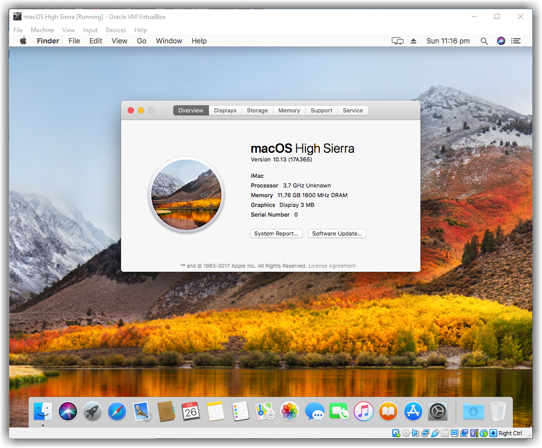 download macos high sierra iso for virtualbox