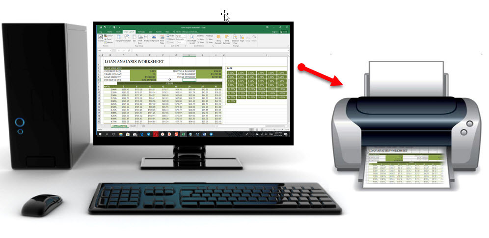 Use Page layout and Printing in Microsoft Excel 2016