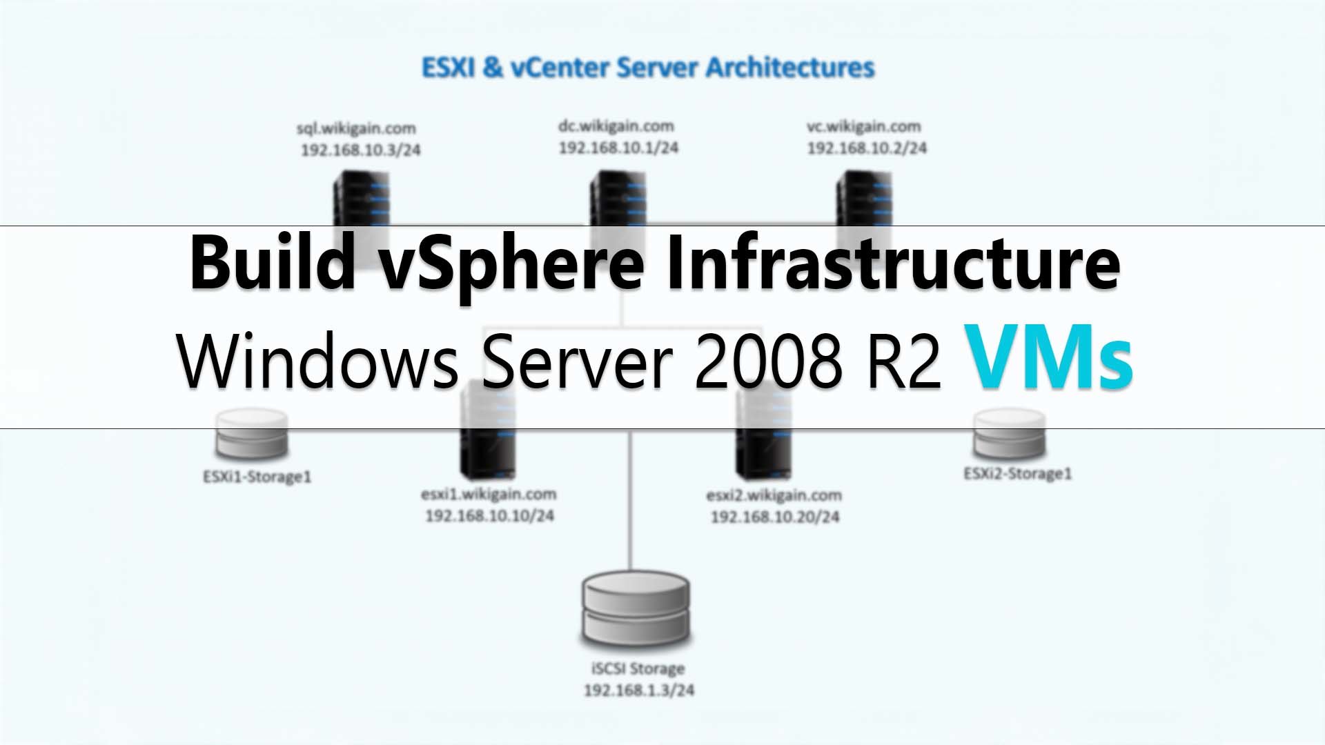 How to Build vSphere Infrastructure on Windows Server 2008 R2 VMs