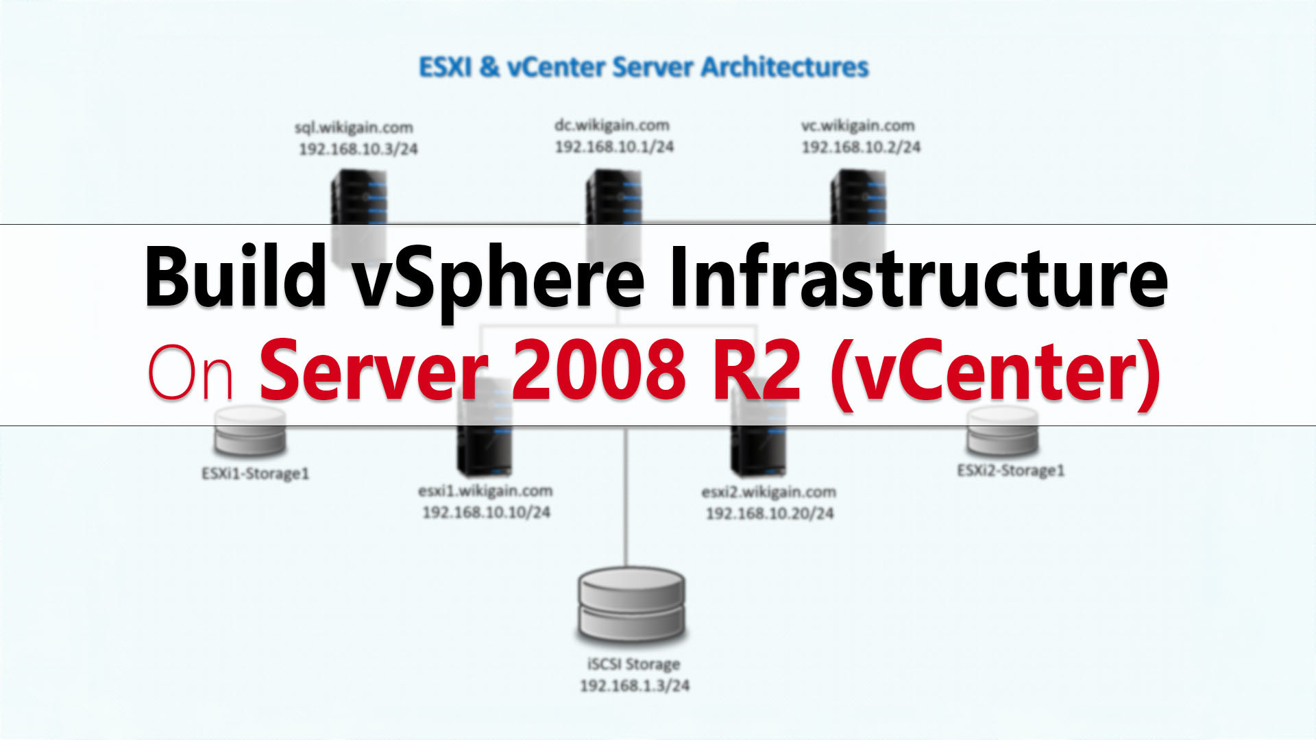 How to Build vSphere Infrastructure on Windows Server 2008 R2 vCenter Server