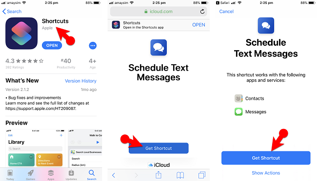 How to Schedule The Text Messages on iPhone (iOS 12.1.2)