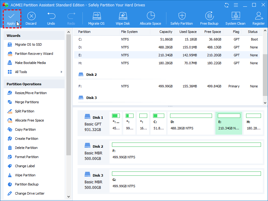 Create Partition in Windows 7 Without Formatting by AOMEI Partition Assistant