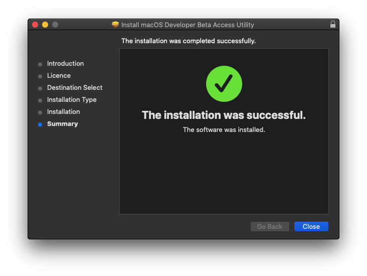 Install macOS Beta Access Utility