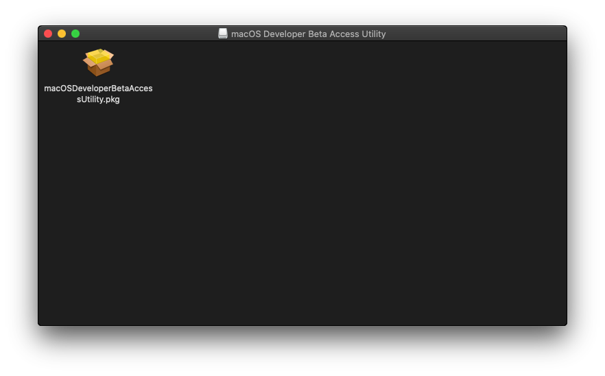 Open macOS Beta Access Utility